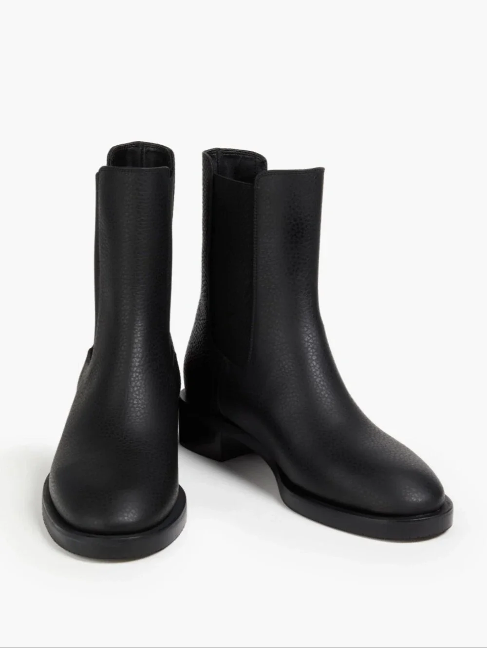 Stuart Weitzman Lenora Pebbled Leather Chelsea Boots